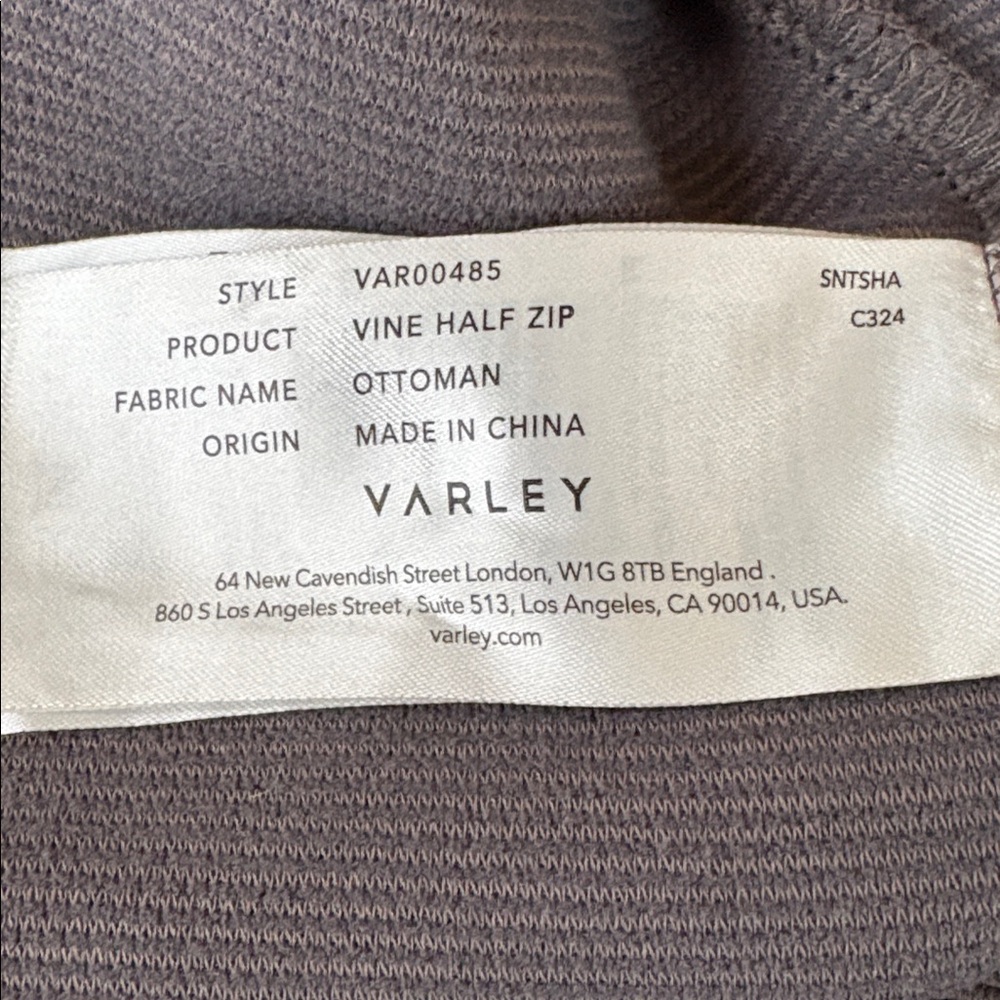 Varley Vine Half-Zip Pullover in Deep Charcoal Size XS - Picture 10 of 16